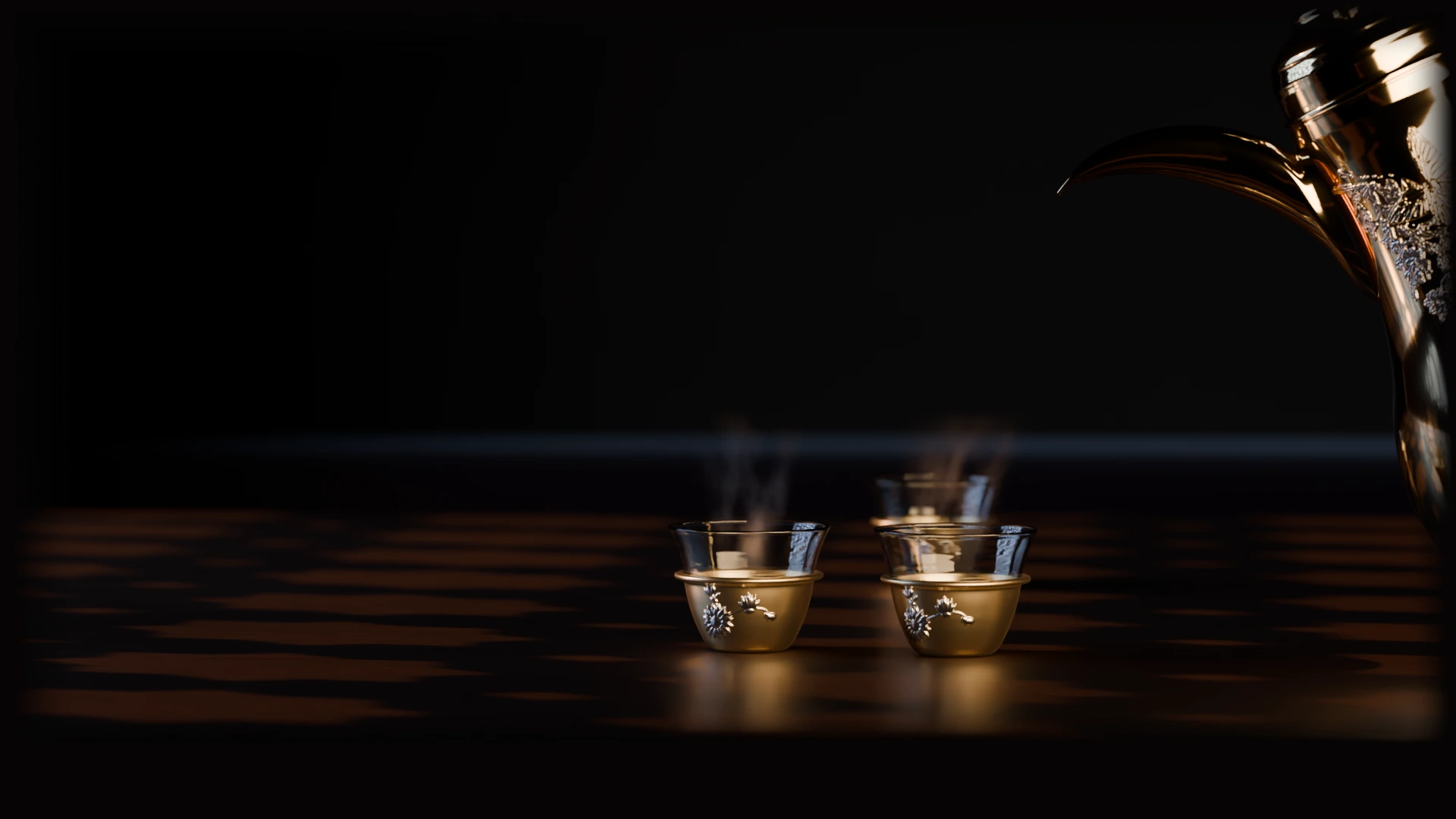 The Arabic Coffee Set: in use