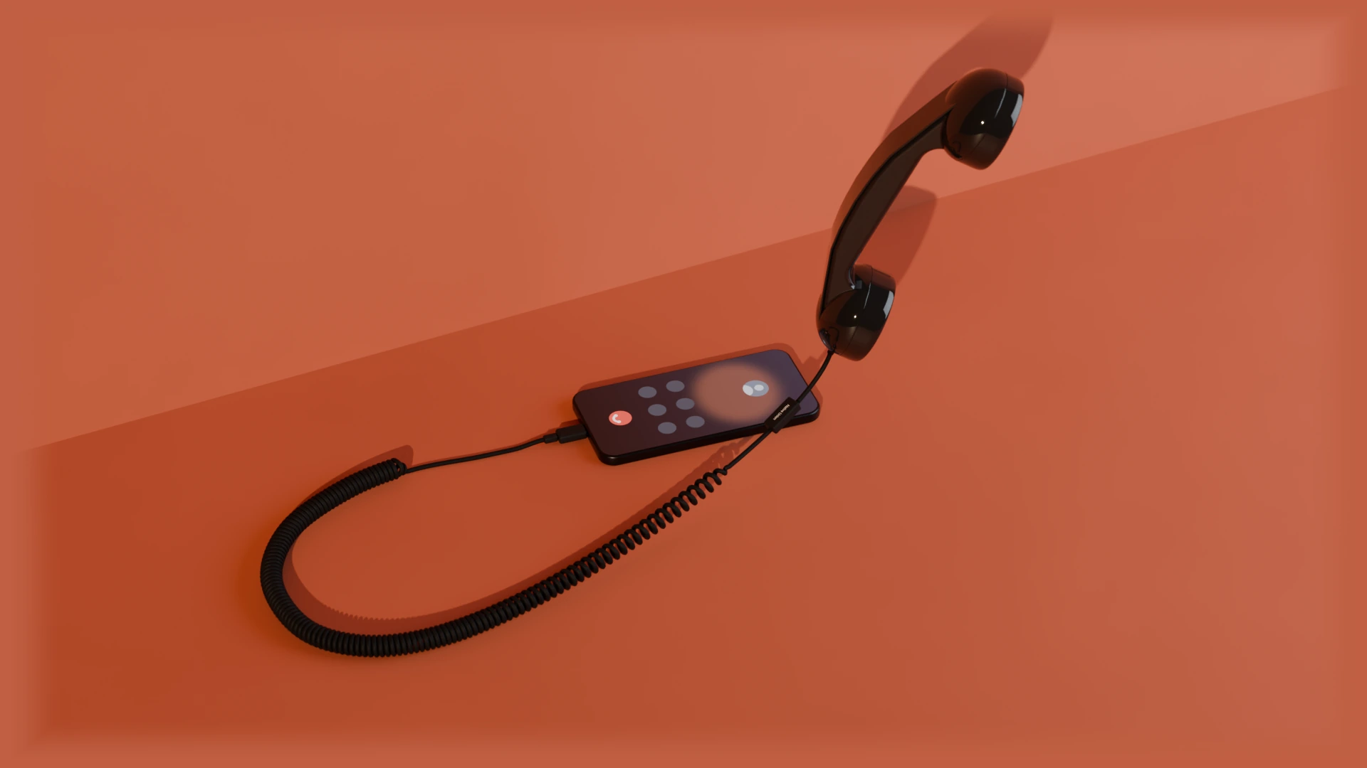 The Retro Handset: in use