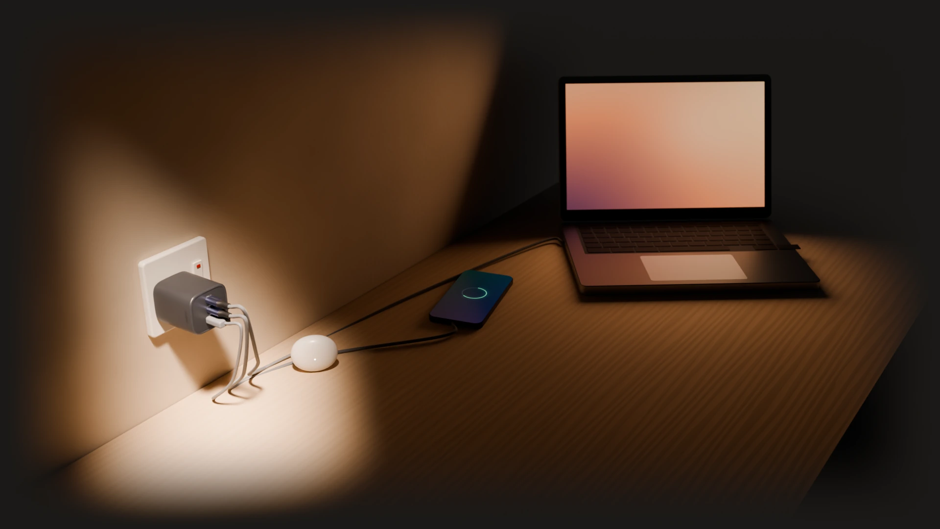 The Laptop Charger: in use
