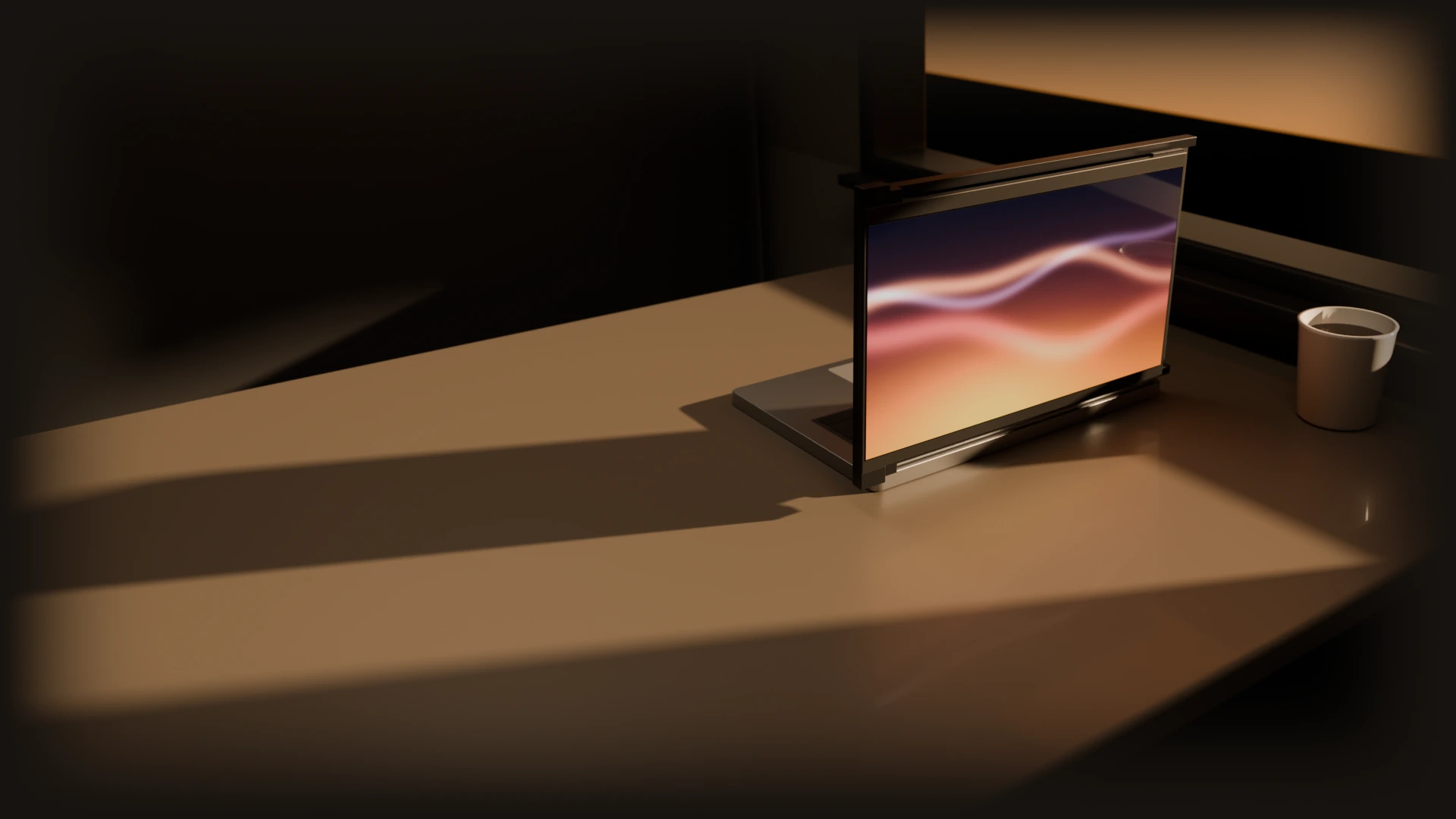 The Laptop Screen Extender: in use